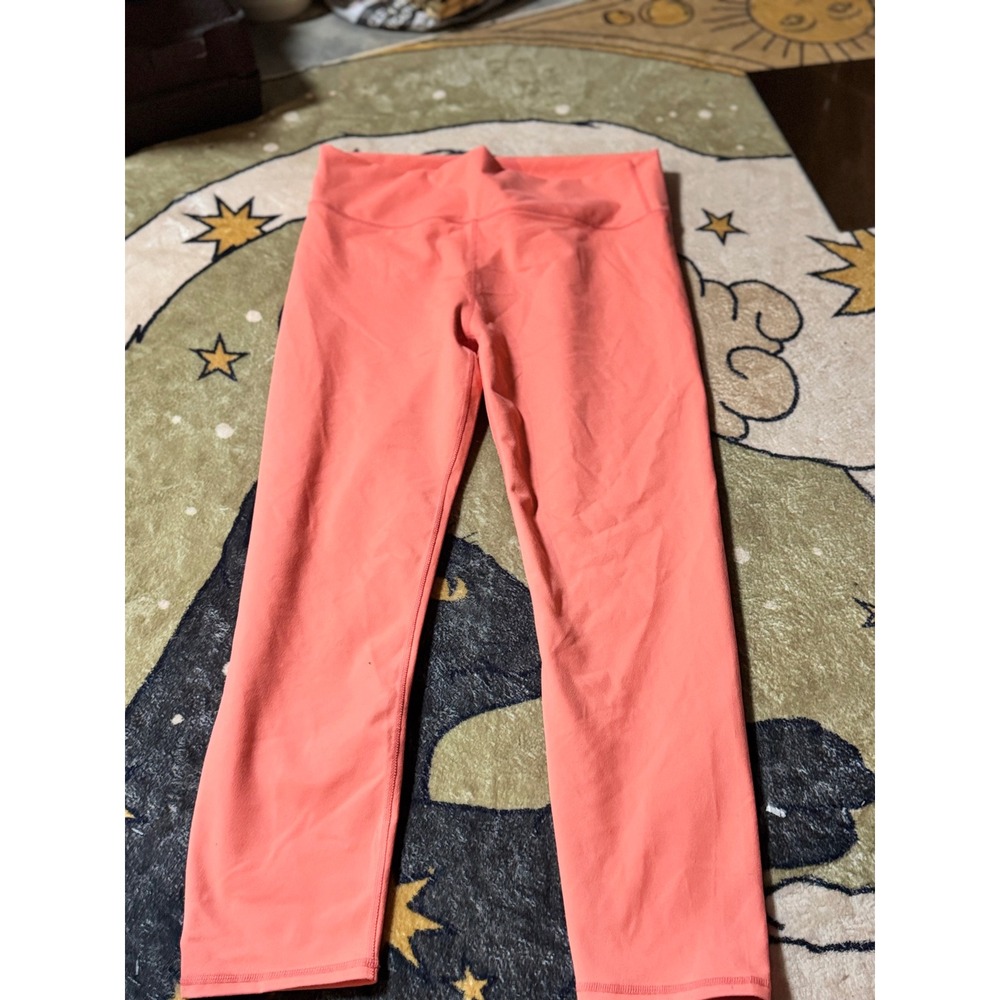 Fabletics‎ XL Coral Pink High Waisted Cropped Athletic Leggings Activewear